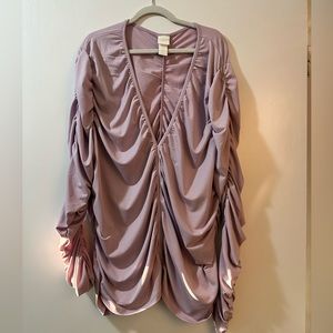 Lavender cinched tiered top